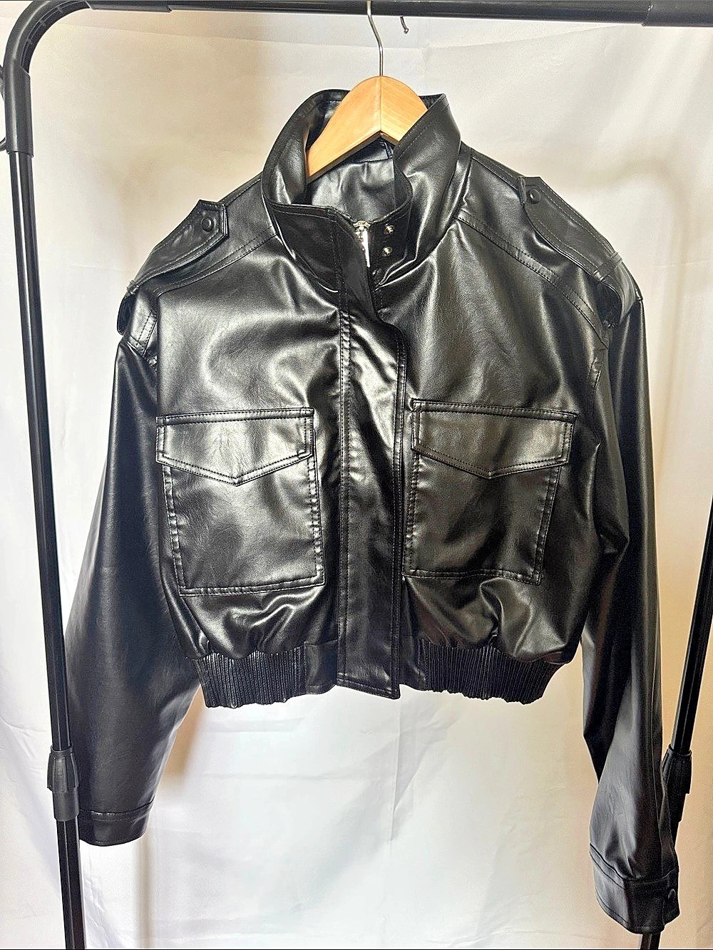 Oversized Cropped Women's Bomber Jacket